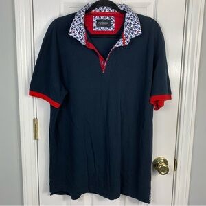 MACEOO Polo Short Sleeve Blue Mens Size 2XL